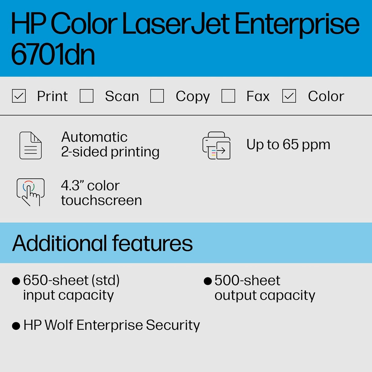 HP Color LaserJet Enterprise 6701dn Printer