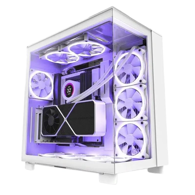 Custom Gaming PC Intel Core Ultra 7 265K, RTX 5070 12GB, DDR5 32GB RAM, 2TB NVMe SSD, Liquid Cooling, White Edition Build
