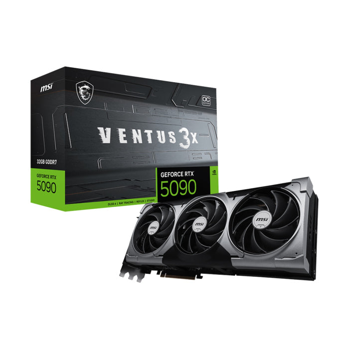 MSI Geforce RTX 5090 Ventus 3X OC Edition 32GB GDDR7 Graphic Card - Black