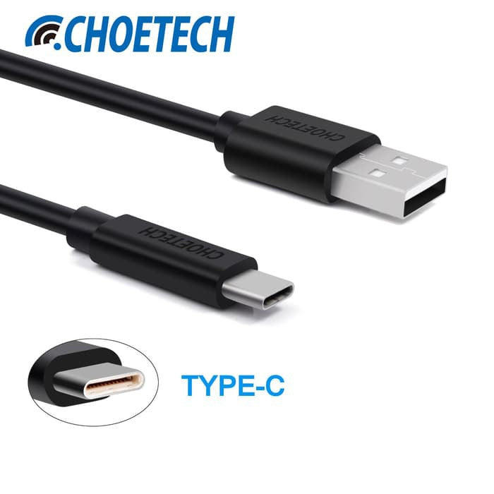 Choetech AC0003 3A USB-A to USB-C Cable 2m - Black