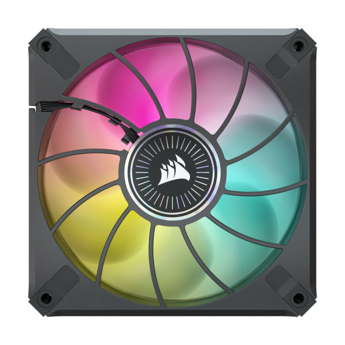 كورسير ML120 RGB إيليت مروحة مفردة ممتازة بتقنية الرفع المغناطيسي مع تقنية AirGuide - أسود