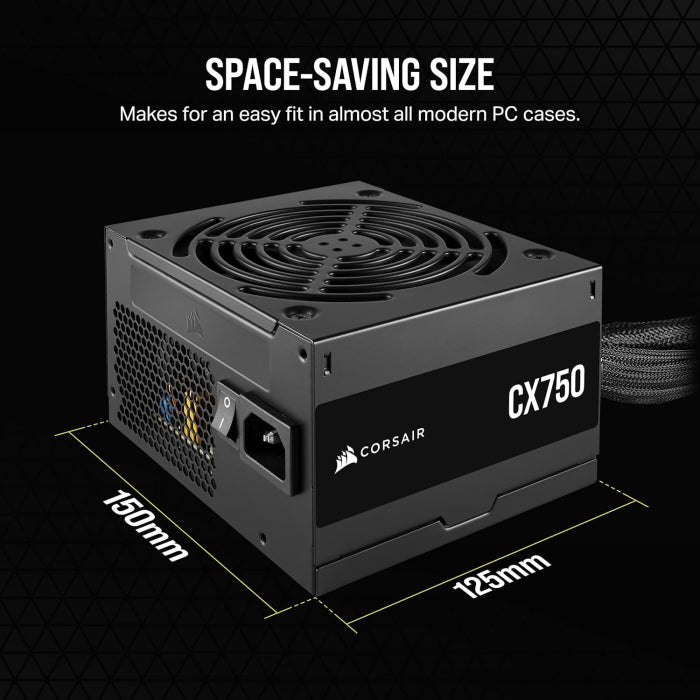 Series CX750–750 Watt 80 PLUS Bronze ATX Power Supply (UK)