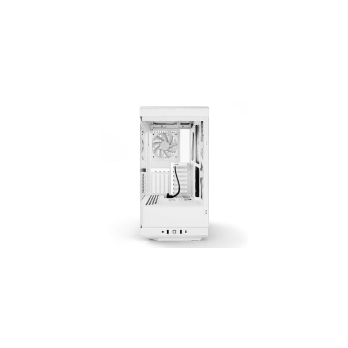 HYTE Y40 Panoramic Tempered Glass With Two 120mm fans, PCI-E 4.0 Vertical Mount included ATX Mid Tower Case - White