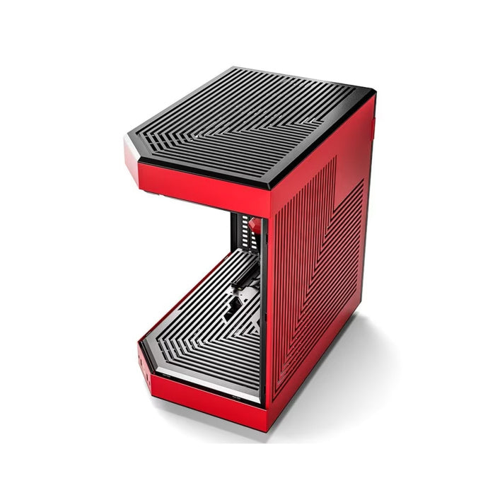 HYTE Y60 Dual Chamber Panoramic Tempered Glass ATX Case With 3 Fans - Black/Red