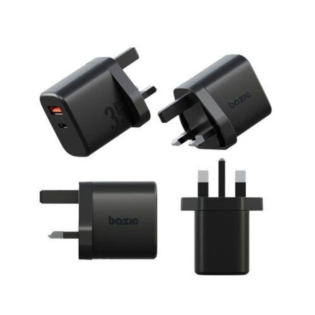 BAZIC GOPORT VELOX BUNDLE, 1C1A CHARGER 35W(UK) WITH WEAVE CABLE - TRUFFLE