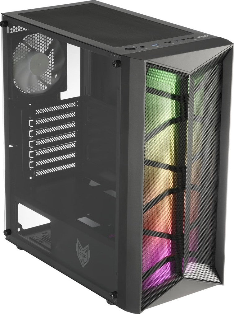 PC Case Fsp Cmt211 ATX  Case Transparent Side Panel RGB