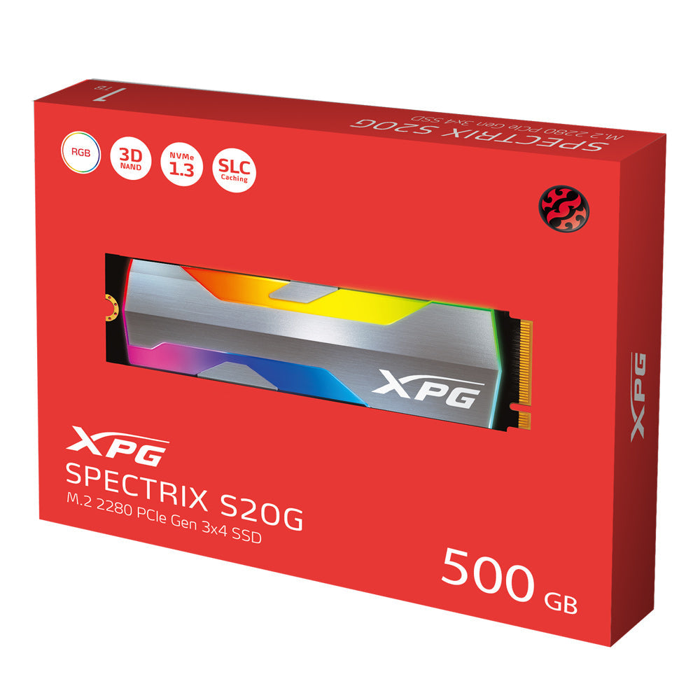 XPG Spectrix 500GB S20G M.2 2280 PCle Gen 3x4 SSD