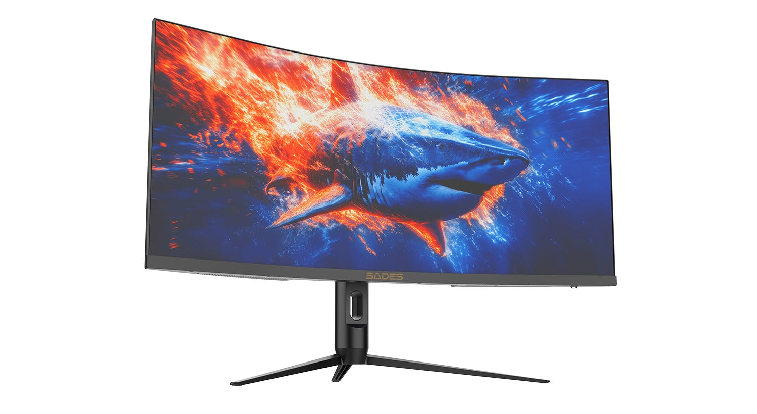 SADES GL-Shark SA-C01Q34, 34" QHD, 180Hz, 0.5ms, HDMI 2.1 Curved Gaming Monitor - Black