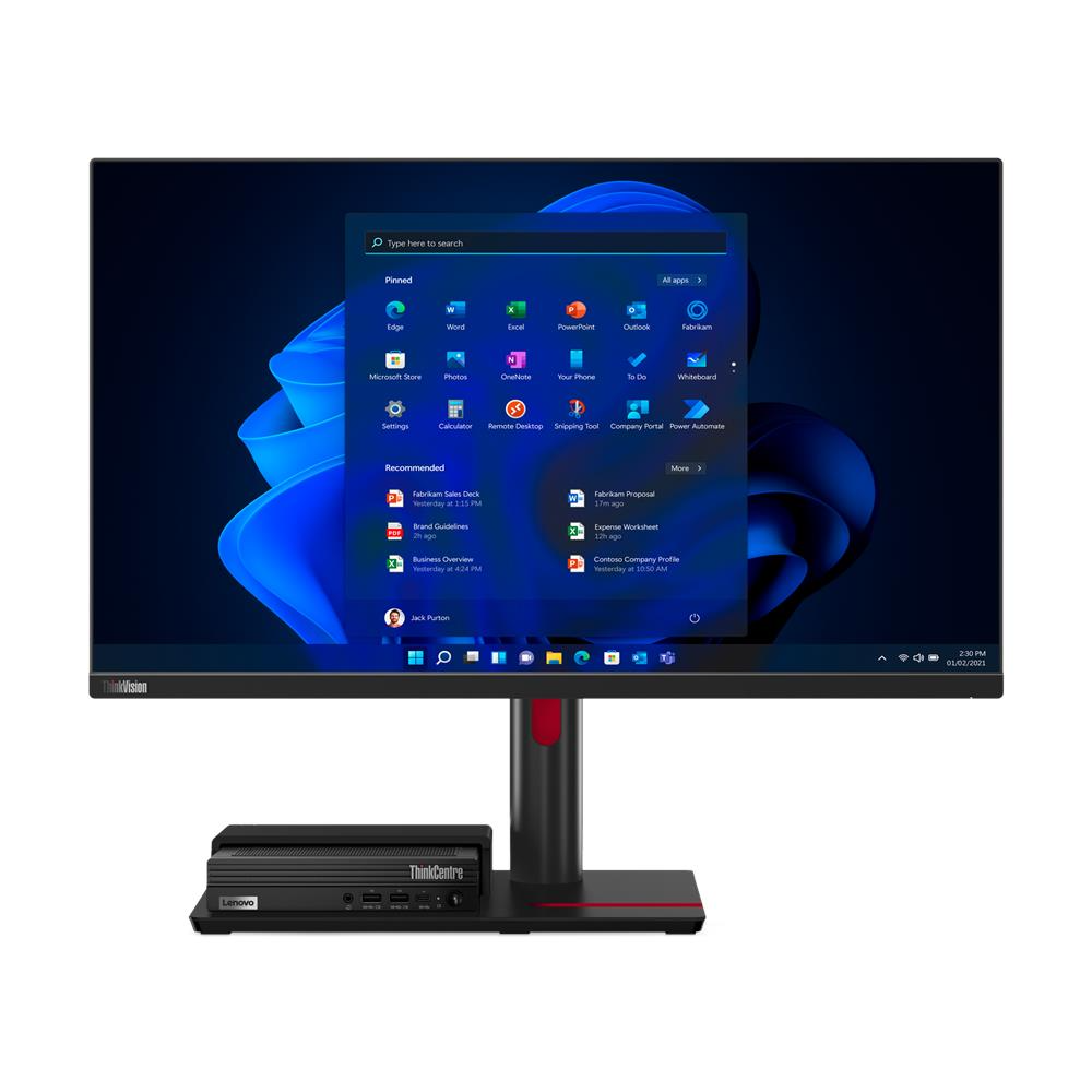 Lenovo ThinkCentre TIO Flex 27i - 27.0" Monitor, IPS panel,QHD 2560 x 1440, Input connectors- 3in1 (1x HDMI 1.4, 1x DP 1.2, 1 x VGA) + USB-A to USB-B/DP to DP Cables included / 3YW