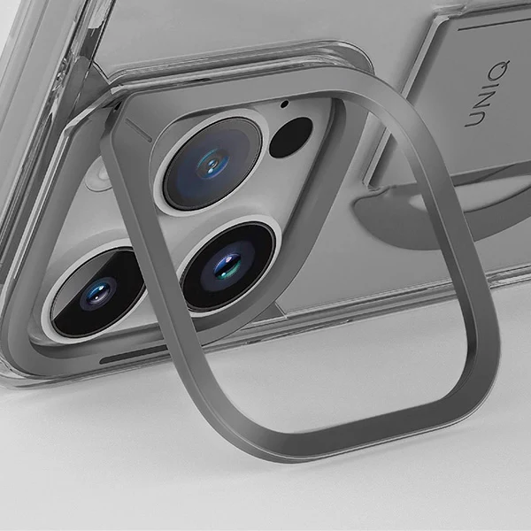 UNIQ HYBRID IPHONE 16 PRO (2024) 6.3 HELDRO MAX MAGCLICK WITH CAMERA STAND - VAPOUR (Silver)