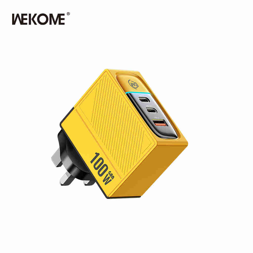 WEKOME WP-U155 Charger GaN 100W 1A+2C (UK) - Yellow
