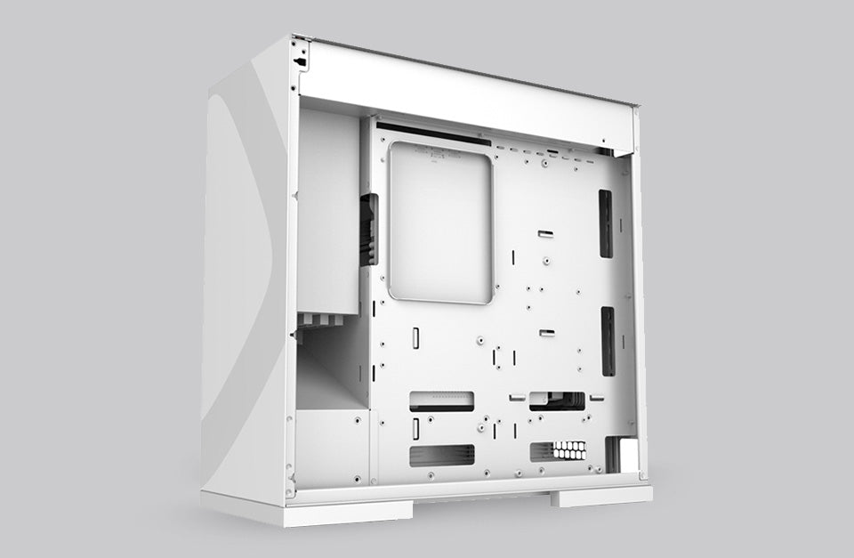 Geometric Future Model 8 Lohan Mid Tower Glass Case - White