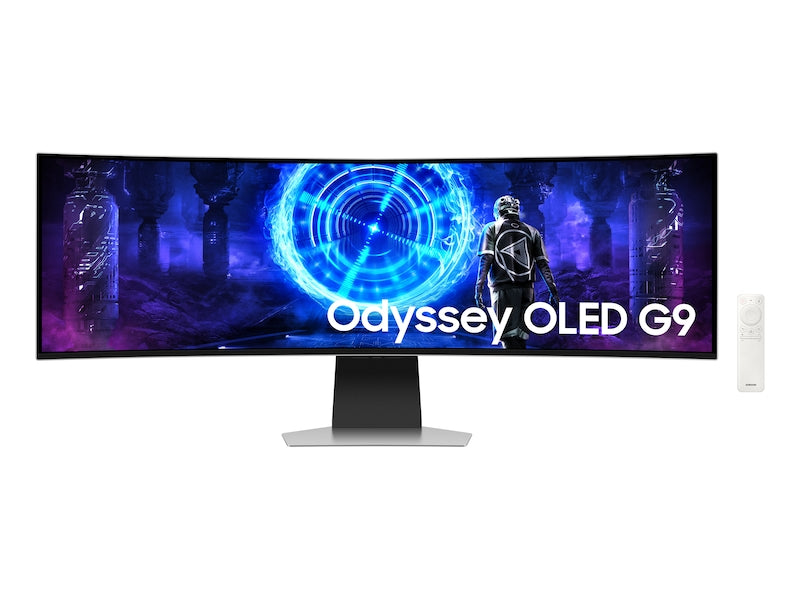 Samsung Odyssey QD-OLED G9 model G95SD LS49DG952SMXUE, 49" Dual QHD, 240Hz Refresh rate, 0.03ms Response time, HDMI 2.1, G-Sync Compatible Curved Gaming Monitor