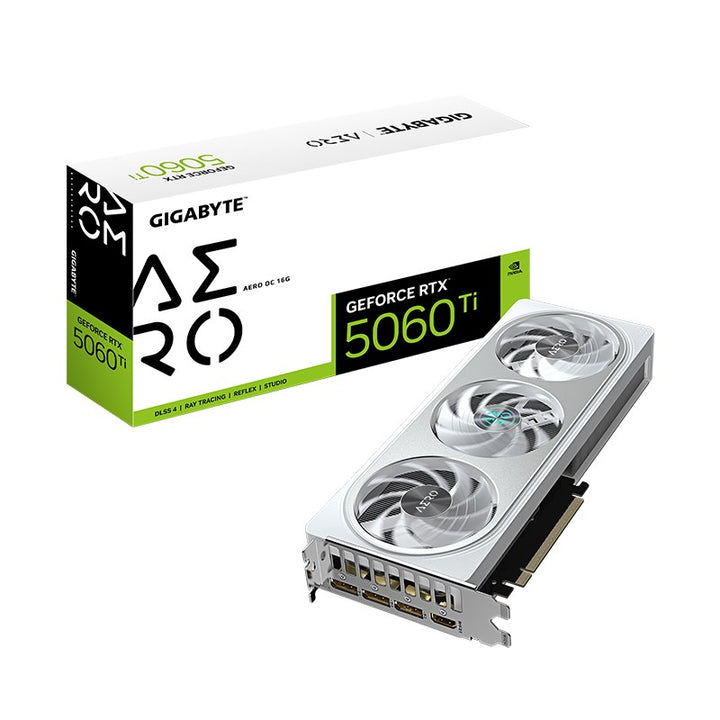 Gigabyte GeForce RTX 5060 Ti Aero OC 16GB GDDR7 Gaming Graphics Card - White