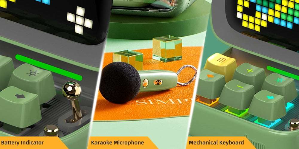 Divoom Ditoo Mic Retro Pixel Art Portible Blutooth speaker With Microphone - Green