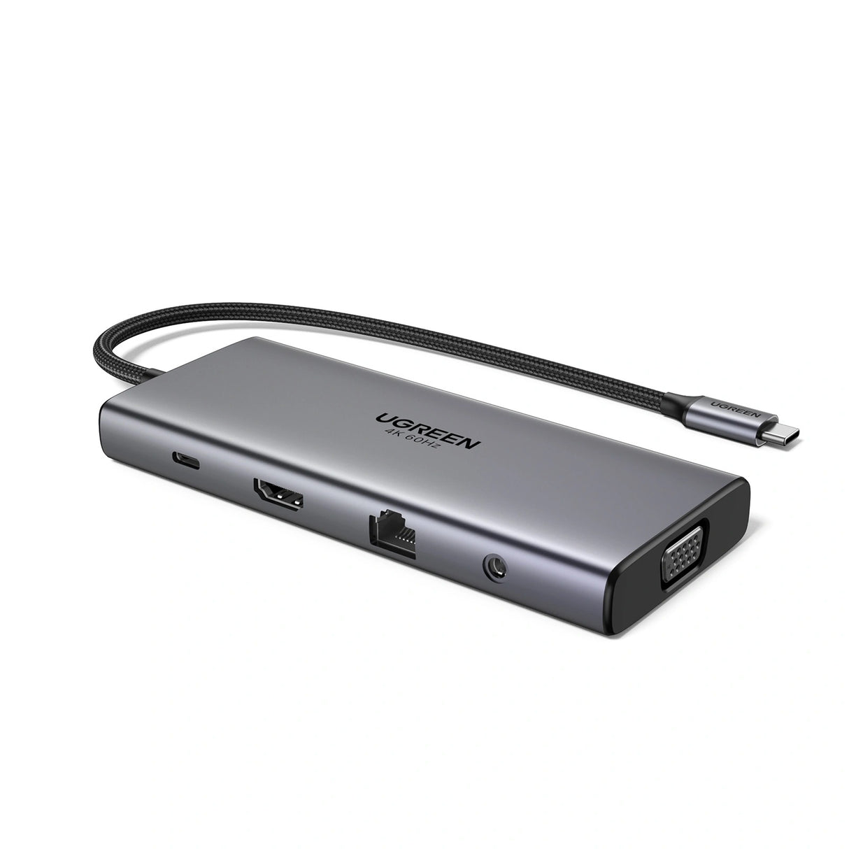 محطة إرساء UGREEN 11 في 1 بمنفذ USB-C مع HDMI 4K@60Hz، شحن 100 واط PD، إيثرنت جيجابت (CM639 – 45520)