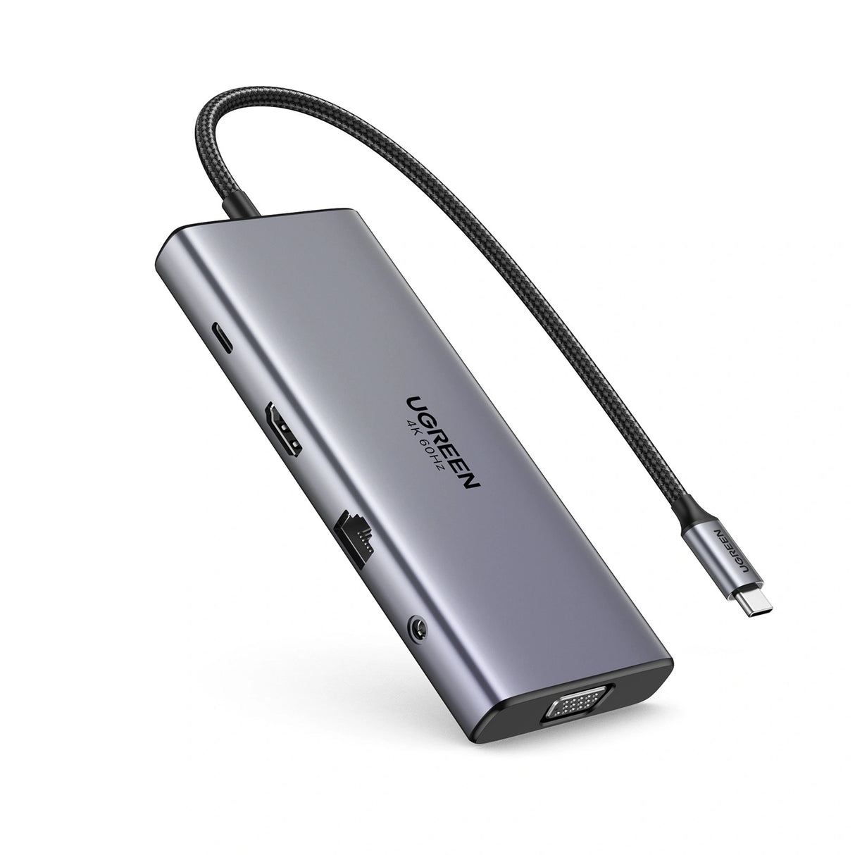 محطة إرساء UGREEN 11 في 1 بمنفذ USB-C مع HDMI 4K@60Hz، شحن 100 واط PD، إيثرنت جيجابت (CM639 – 45520)