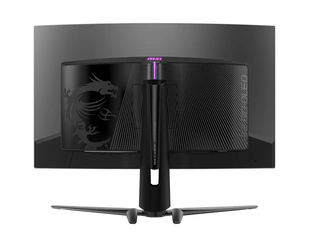 ام اس اي شاشة ألعاب منحنية OLED موديل MPG 321CURX مقاس 32 بوصة بدقة UHD (3840 × 2160)، ومعدل تحديث 240 هرتز، وزمن استجابة 0.03 مللي ثانية، ومنفذ HDMI 2.1، وتقنية QD - لون أسود