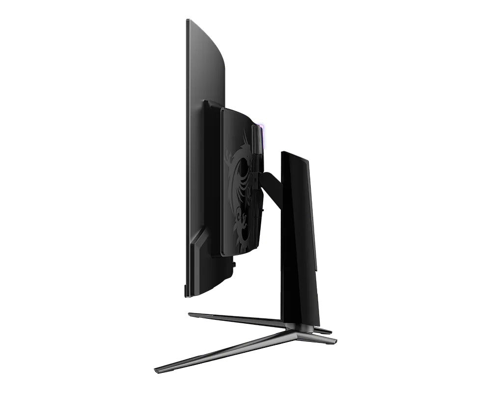 ام اس اي شاشة ألعاب منحنية OLED موديل MPG 321CURX مقاس 32 بوصة بدقة UHD (3840 × 2160)، ومعدل تحديث 240 هرتز، وزمن استجابة 0.03 مللي ثانية، ومنفذ HDMI 2.1، وتقنية QD - لون أسود