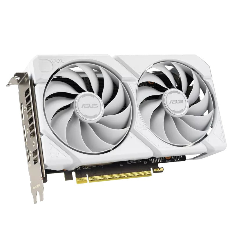 اسوس كارت شاشة ثنائية Radeon RX 9060 XT بسعة 16 جيجابايت GDDR6 للألعاب - أبيض