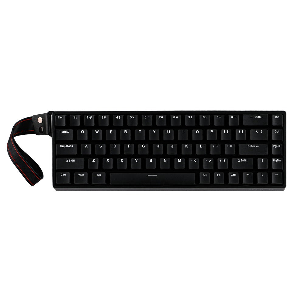 Aula WIN68HE 68-Key 65% Wired Gasket-mounted Gaming Keyboard Greywood Magnetic Switch - Black