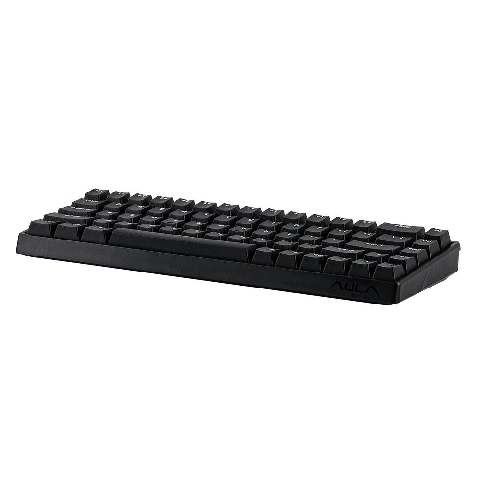 Aula WIN68HE 68-Key 65% Wired Gasket-mounted Gaming Keyboard Greywood Magnetic Switch - Black