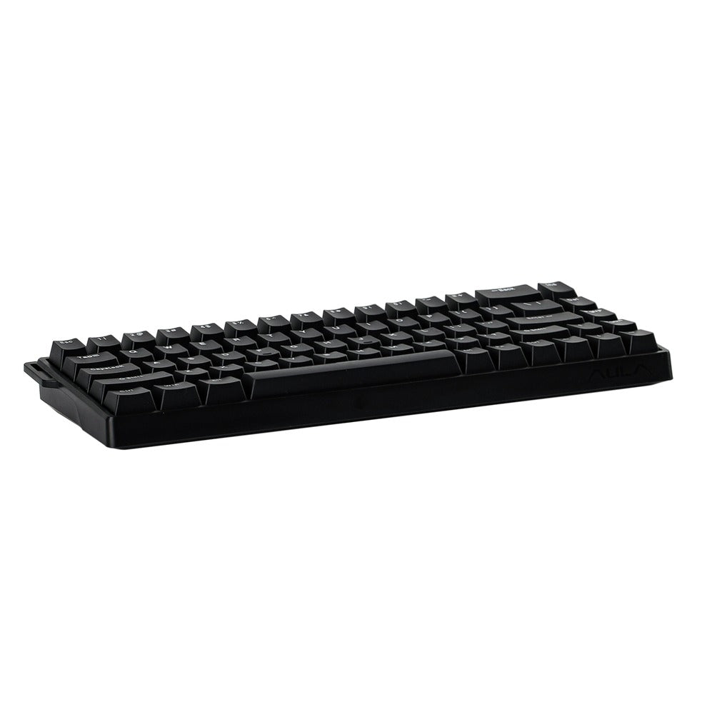 Aula WIN68HE 68-Key 65% Wired Gasket-mounted Gaming Keyboard Greywood Magnetic Switch - Black