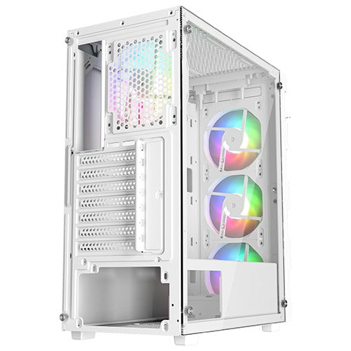 PC Case Twisted 3FAN Mind Titan Glass Mid Tower- White