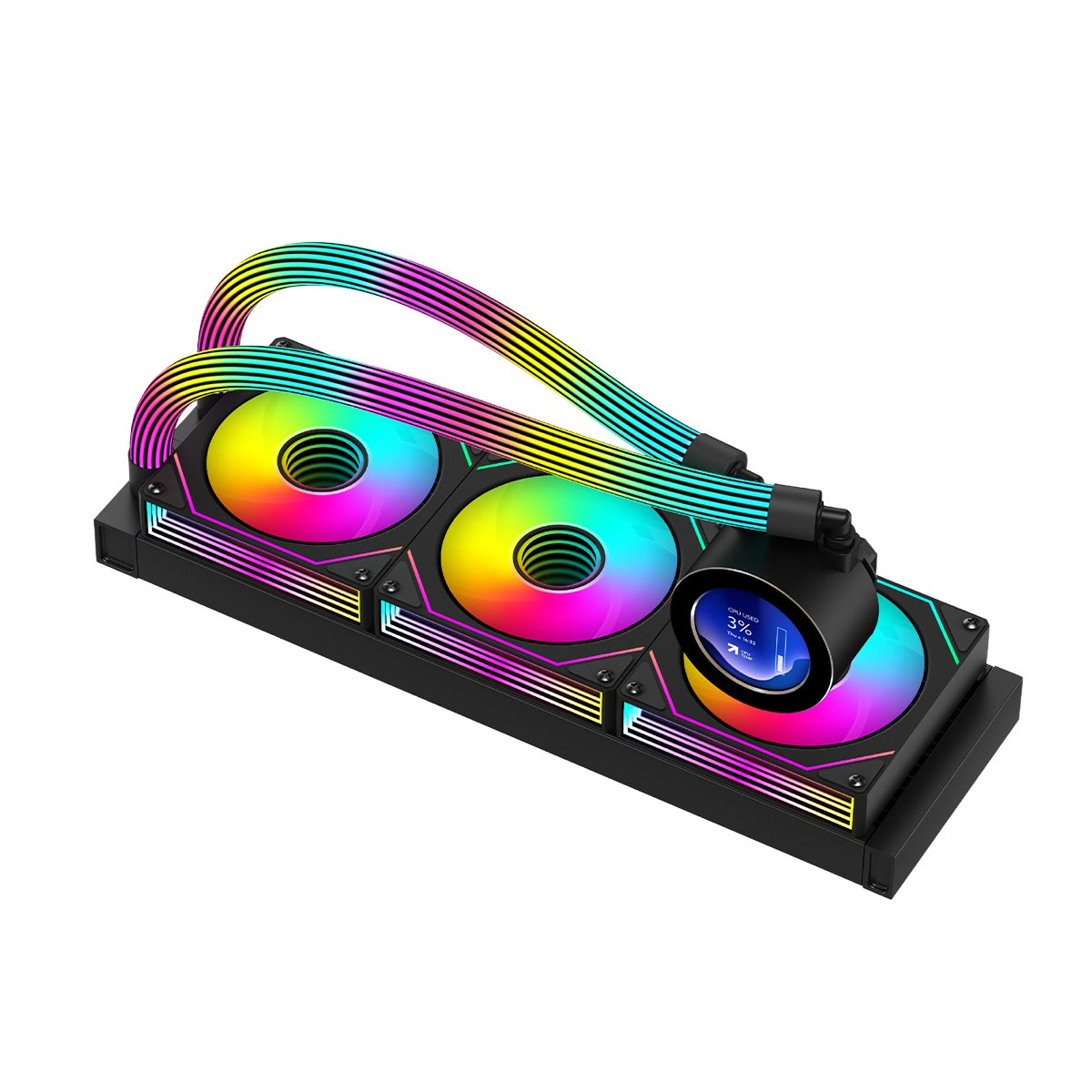 LC GAMEON Kraken N360 LCD Liquid CPU Cooler – 360mm – Black