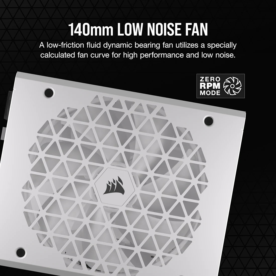 مزود طاقة CORSAIR RM1000x 1000W 80 Plus Gold Shift Modular لون أبيض