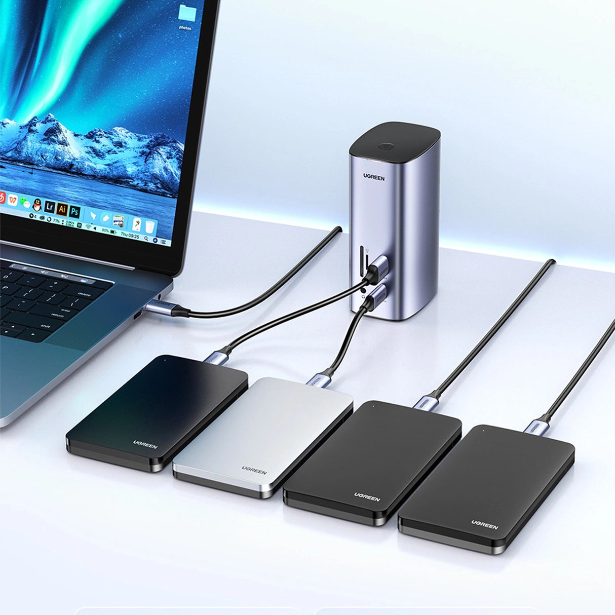 محطة إرساء ماك بوك USB C مع 2 HDMI DP 8K، وناقل بيانات USB C و USB-A بسرعة 10 جيجابت في الثانية، وشحن PD بقوة 100 واط، وإيثرنت، وصوت، وقارئ بطاقة SD TF لأنظمة تشغيل Mac OS و Windows (CM555 90325)