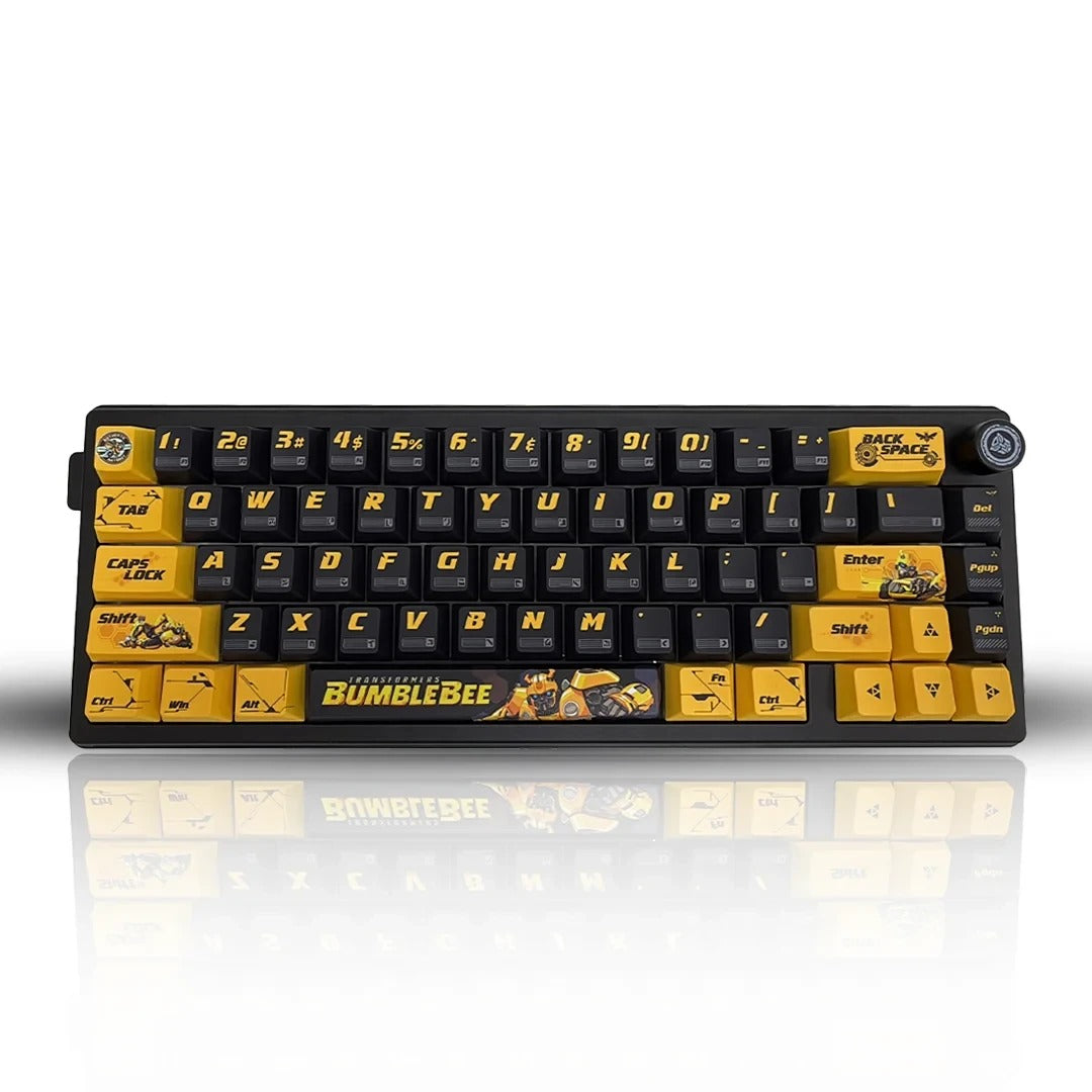 Transformers TF-GK02 Bumblebee RGB Wireless Aluminum Mechanical Keyboard - Black & Yellow