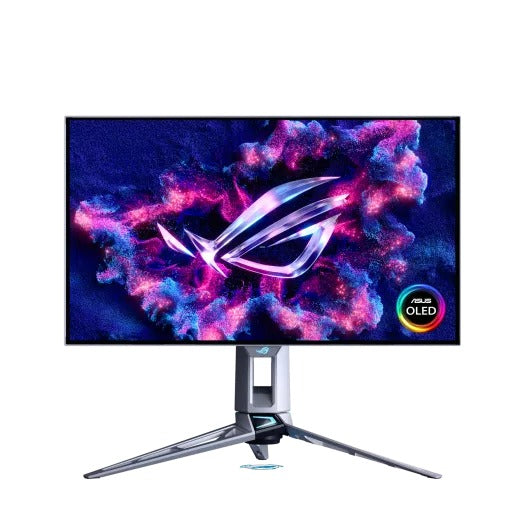 ASUS ROG Swift OLED PG27AQWP-W Gaming Monitor 27-inch (26.5-inch viewable) TrueBlack Glossy Tandem OLED, Dual-Mode (QHD @ 540Hz, HD @ 720Hz), 0.02ms (GTG), G-SYNC compatible