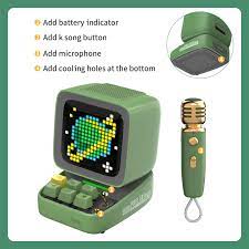 Divoom Ditoo Mic Retro Pixel Art Portible Blutooth speaker With Microphone - Green