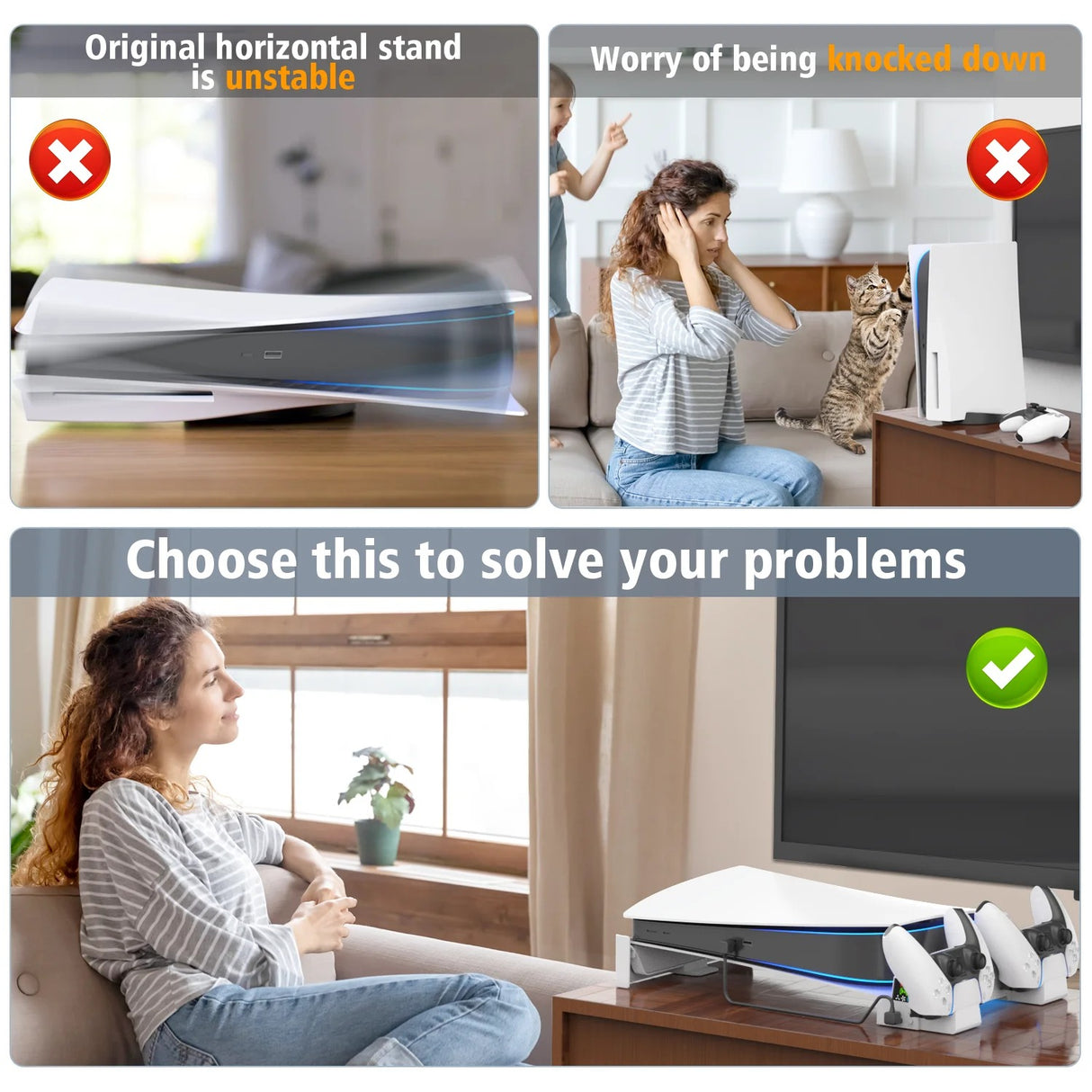 Oivo Horizontal Stand For P5 Disc & Digital Edition - White