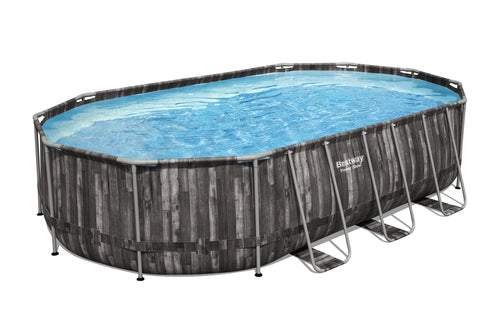BESTWAY 6.10M X 3.66M X 1.22M OVAL POOL SET (Contents:One Pool, Filter Pump(220-240V), Ladder,Cover, ChemConnect Dispenser, Compatible with Cartridge 58012(III)220-240V) 5611R (Installation Not Included)