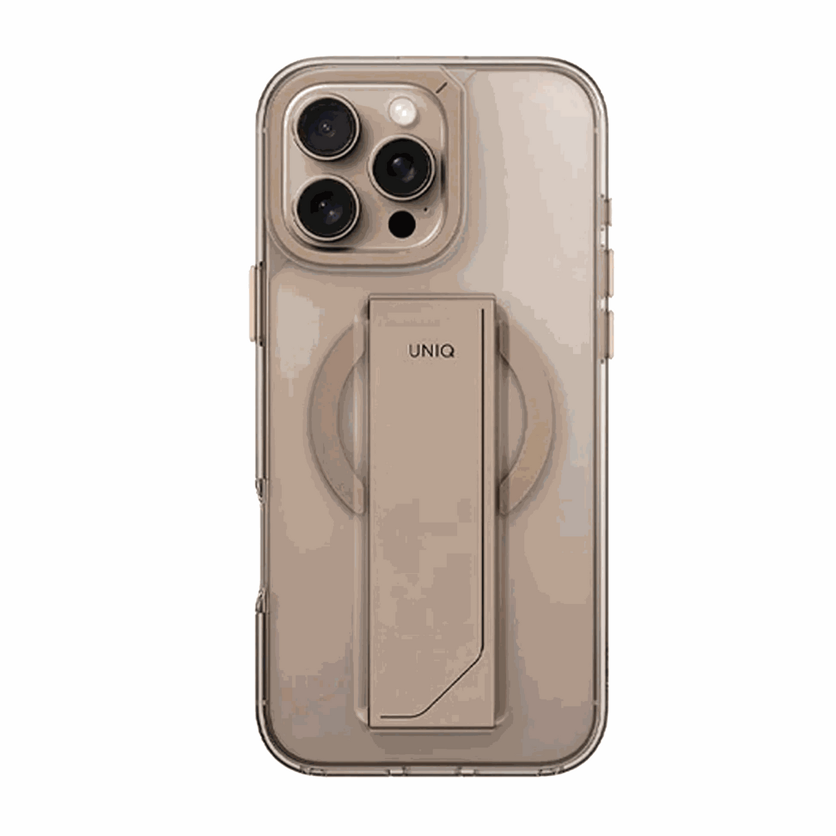 UNIQ HYBRID IPHONE 16 PRO (2024) 6.9 HELDRO MAX MAGCLICK WITH CAMERA STAND - TAUPE GOLD (TAUPE GOLD)