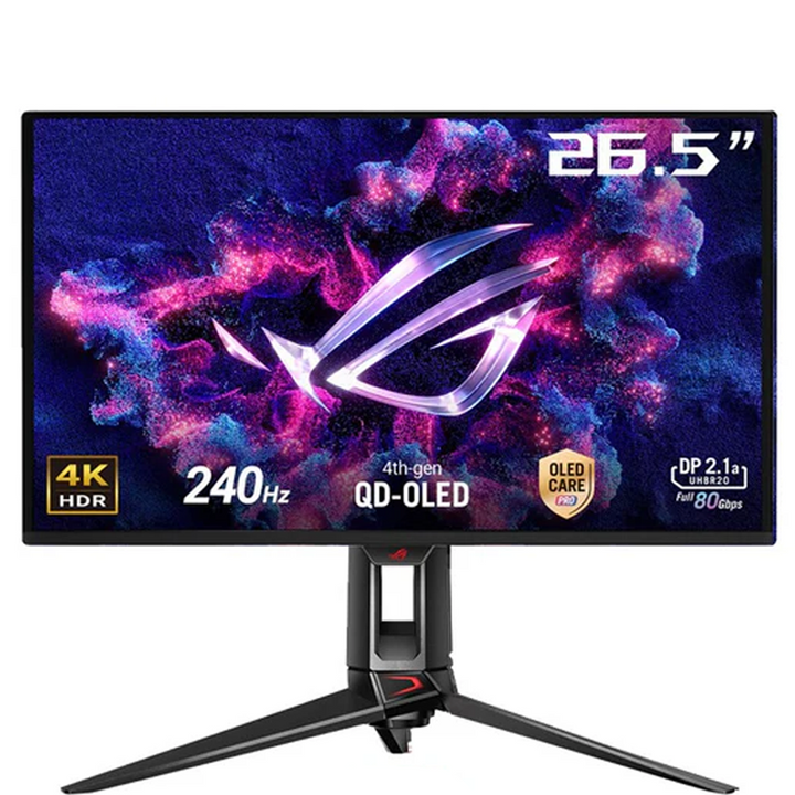 Asus ROG Swift OLED PG27UCDM 27" 4K QD-OLED, 240Hz Refresh Rate, 0.03ms Response time, HDMI 2.1, AMD FreeSync Premium Pro, G-SYNC Compatible Gaming Monitor - Black