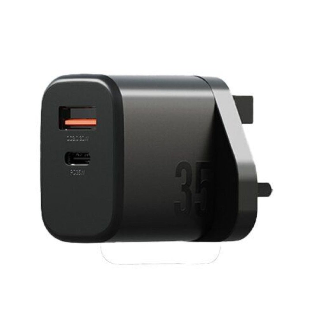 BAZIC GOPORT VELOX BUNDLE, 1C1A CHARGER 35W(UK) WITH WEAVE CABLE - TRUFFLE