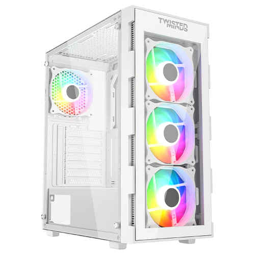PC Case Twisted 3FAN Mind Titan Glass Mid Tower- White