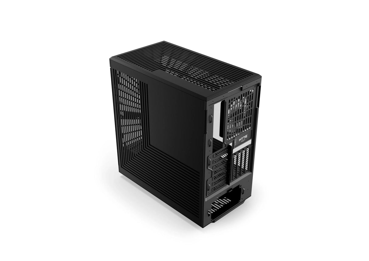 HYTE Y40 Panoramic Tempered Glass With Two 120mm fans, PCI-E 4.0 Vertical Mount included ATX Mid Tower Case - Black