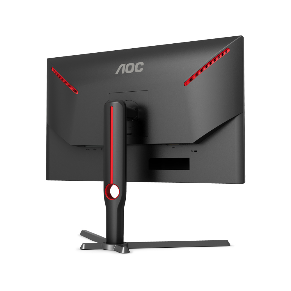 AOC شاشة ألعاب مسطحة بتقنية IPS من طراز U27G3X، مقاس 27 بوصة، بدقة UHD (3840 × 2160)، ومعدل تحديث 160 هرتز، وزمن استجابة 1 مللي ثانية، ومنفذ HDMI 2.1 - أسود