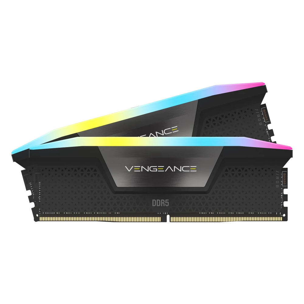 CORSAIR VENGEANCE RGB 32GB (2x16GB) DDR5 DRAM 6400MT/s CL32 AMD EXPO & Intel XMP Memory Kit - Black