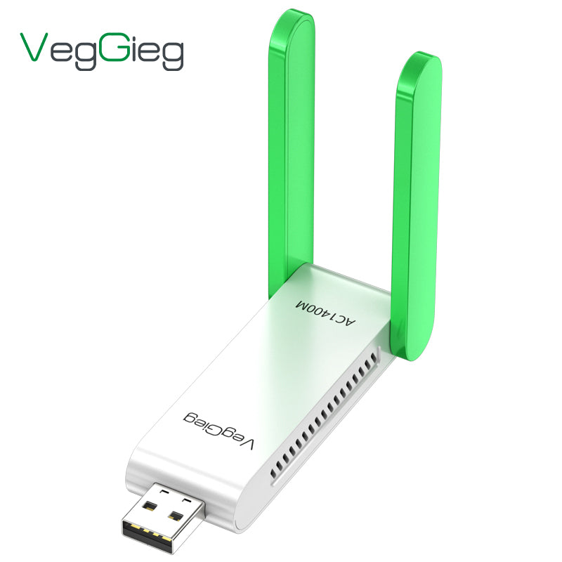 VegGieg 1400 Mbps 2.4GHz/5GHz Dual Band Wireless Network Adapter Model V-K1400