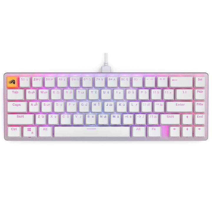 Glorious GMMK2 65% Pre-Built Keyboard - White (Arabic)