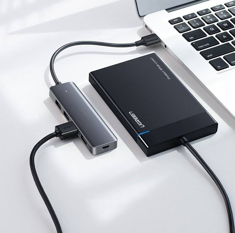 Ugreen USB HUB - 4x USB 3.2 Gen 1 with USB-C power port (CM219 50985)