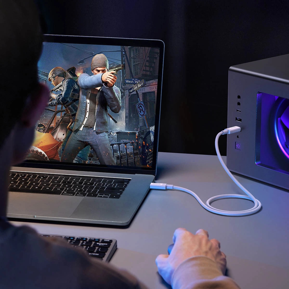 Ugreen cable USB4 40Gb/s USB-C - USB-C PD 100W 0.8m white US506 - 40113