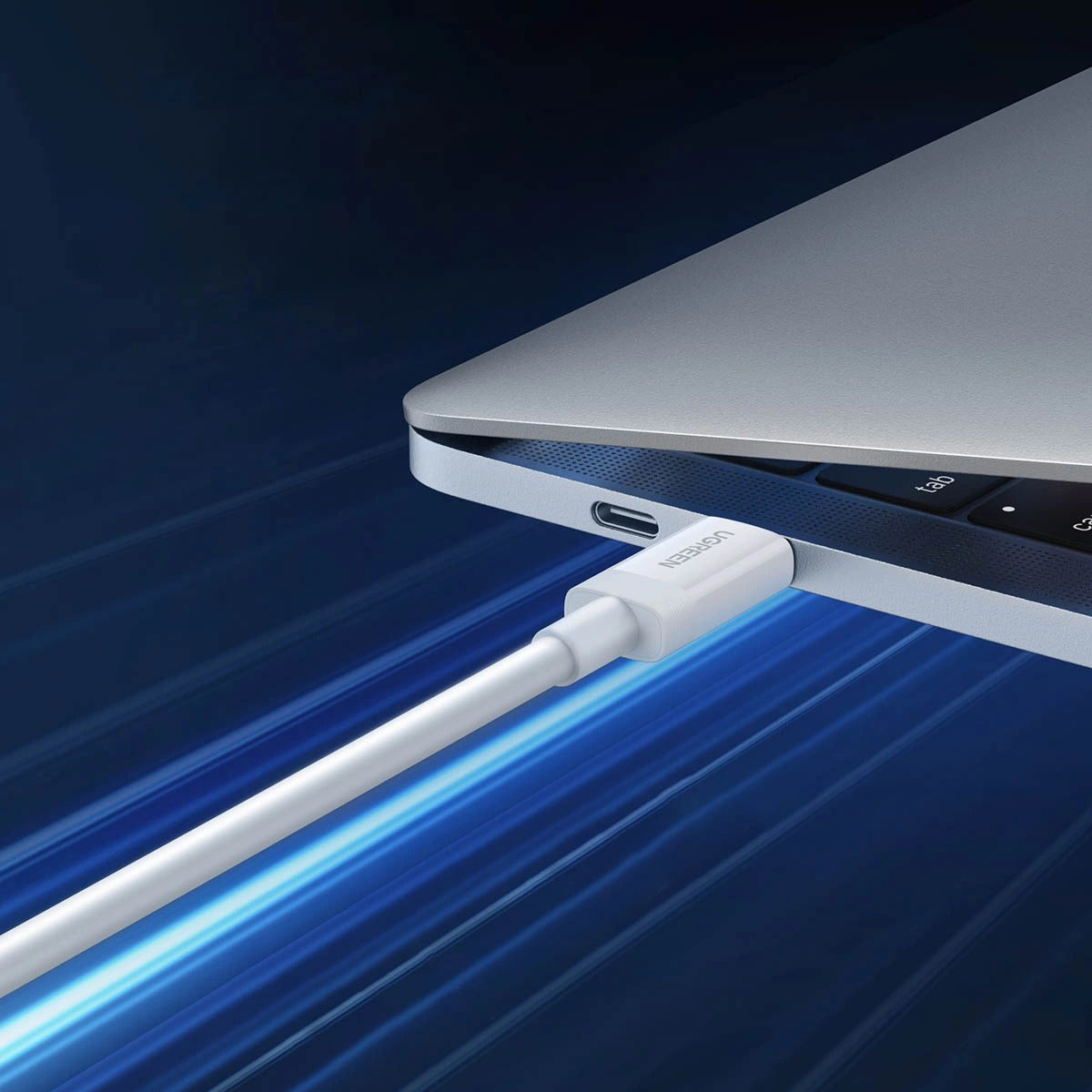 Ugreen cable USB4 40Gb/s USB-C - USB-C PD 100W 0.8m white US506 - 40113