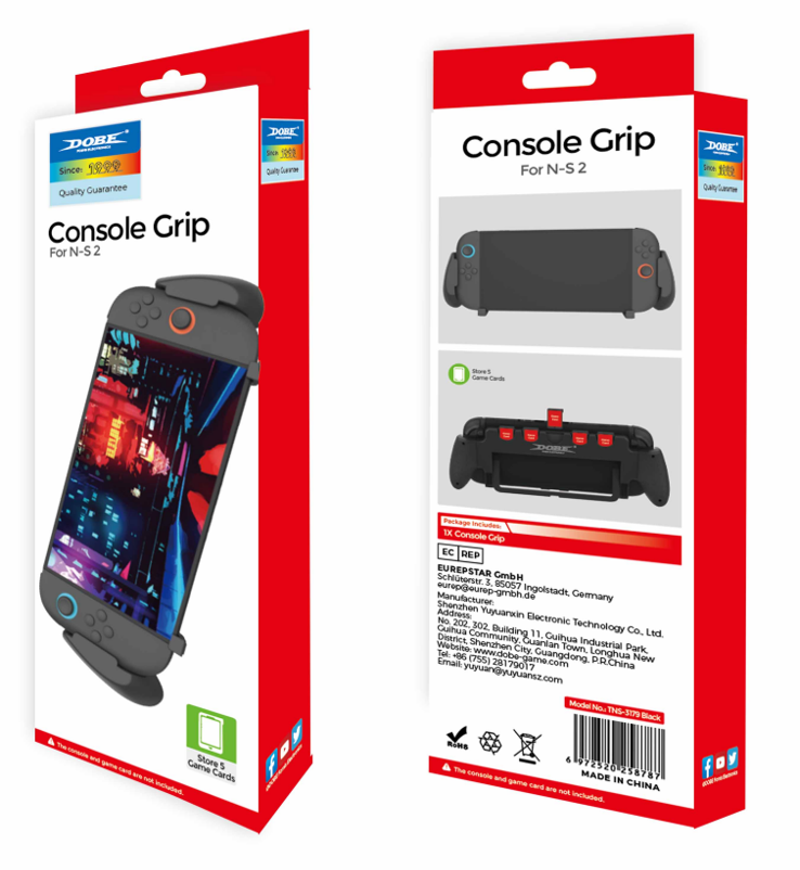 Dobe TNS-3179 Nintendo Switch 2 Console Grip - Black