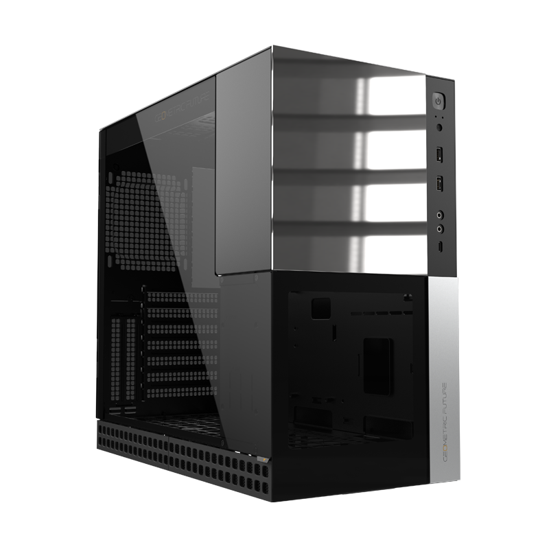 Geometric Future Model 4 Caliburn Compact 35L with enhanced flexibility ATX PC Case - Black